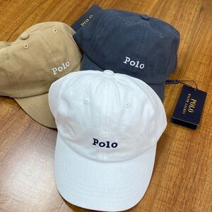 Polo by Ralph Lauren Caps in White, Navy & Khaki